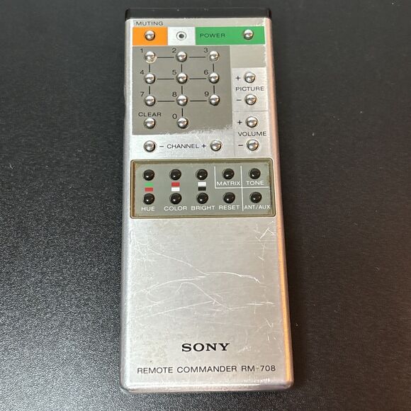 ORIGINAL OEM SONY RM-708 GENUINE REPLACEMENT REMOTE CONTROL COMMANDER Untested - Picture 1 of 6